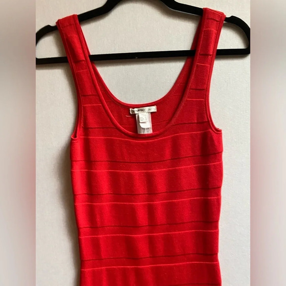 Mango stretchy bodycon red tank dress sz S - Picture 4 of 11